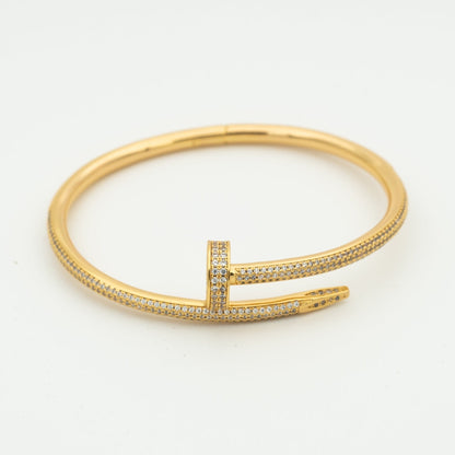 [LunaMar]JUSTE UN CLOU 3.5MM FULL PAVÉ NAIL BANGLE