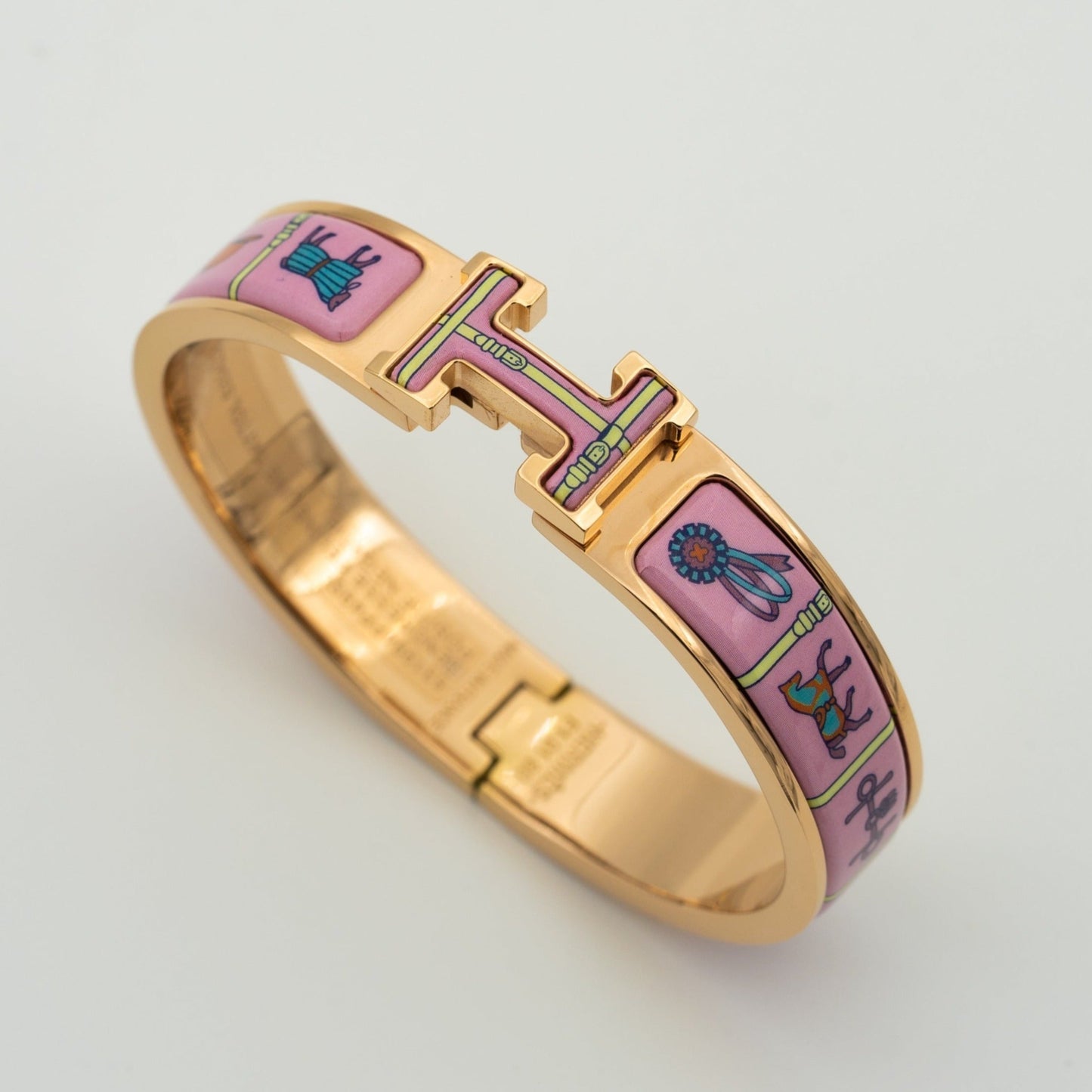 [LunaMar]H ROSE GOLD BRACELET PINK CERAMIC