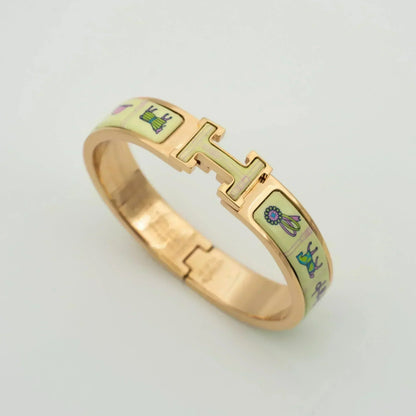 [LunaMar]H ROSE GOLD BRACELET CREAM CERAMIC