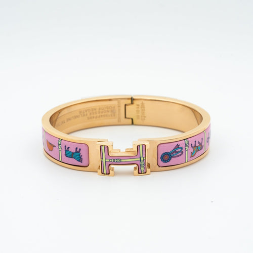 [LunaMar]H ROSE GOLD BRACELET PINK CERAMIC