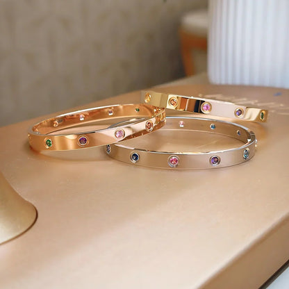 [LunaMar]CLASSIC 6.1MM LOVE BRACELET 10-DIAMOND MULTICOLOR