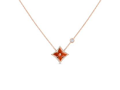 [LunaMar]STAR NECKLACE ROSE GOLD 1 DIAMOND