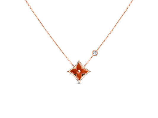[LunaMar]STAR NECKLACE ROSE GOLD 1 DIAMOND
