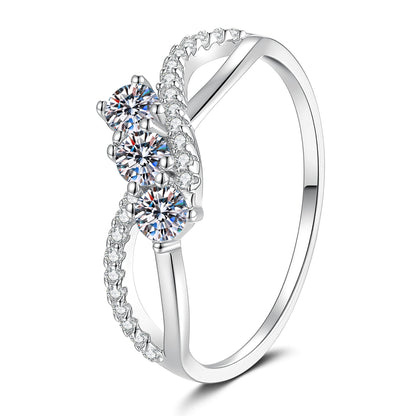 [LunaMar]INTERTWINING LOVE MOISSANITE RING