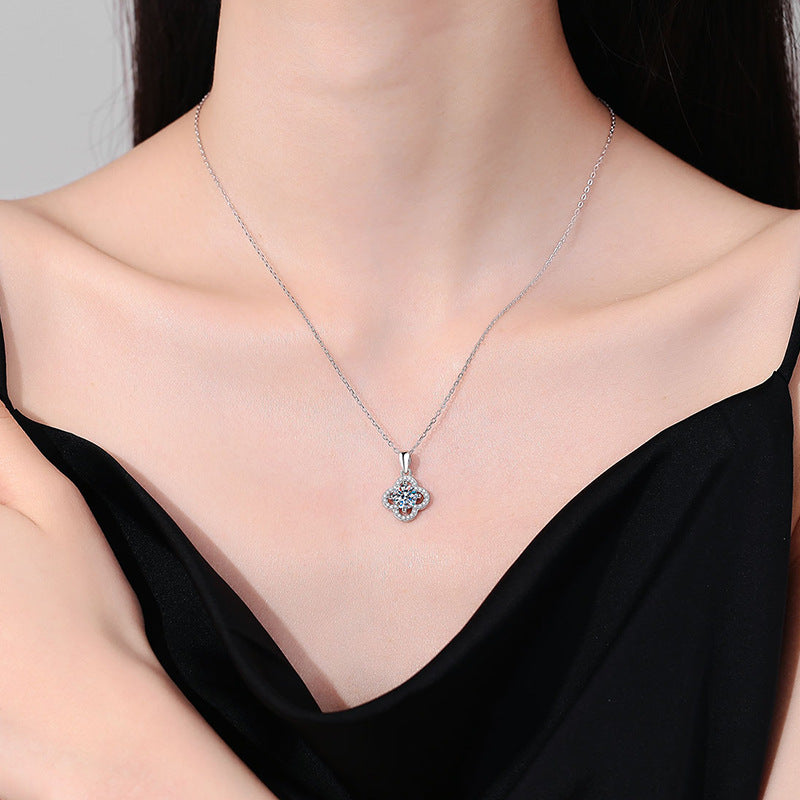 [LunaMar]CLASSIC CLOVER MOISSANITE PENDANT NECKLACE