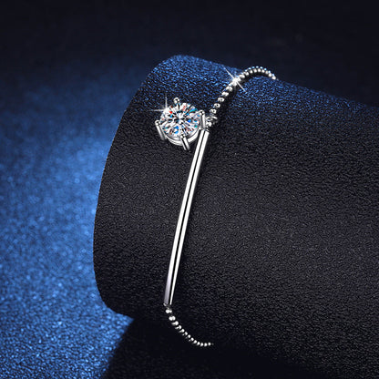 [LunaMar]ELEGANT HALF-MOON CURVE MOISSANITE BRACELET