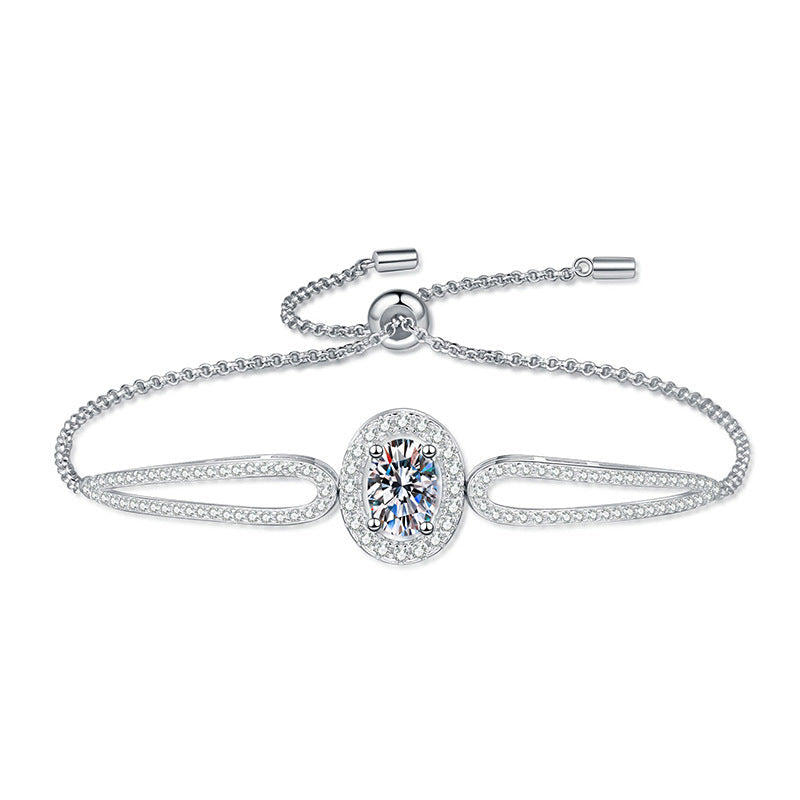 [LunaMar]"PIGEON'S EGG" TEARDROP MOISSANITE BRACELET