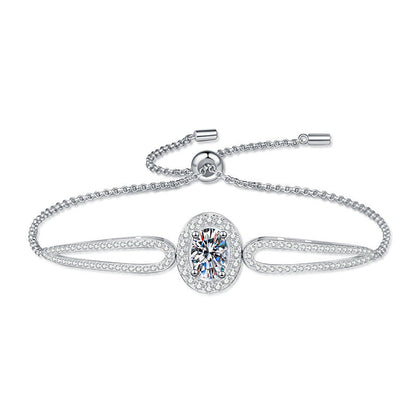 [LunaMar]"PIGEON'S EGG" TEARDROP MOISSANITE BRACELET
