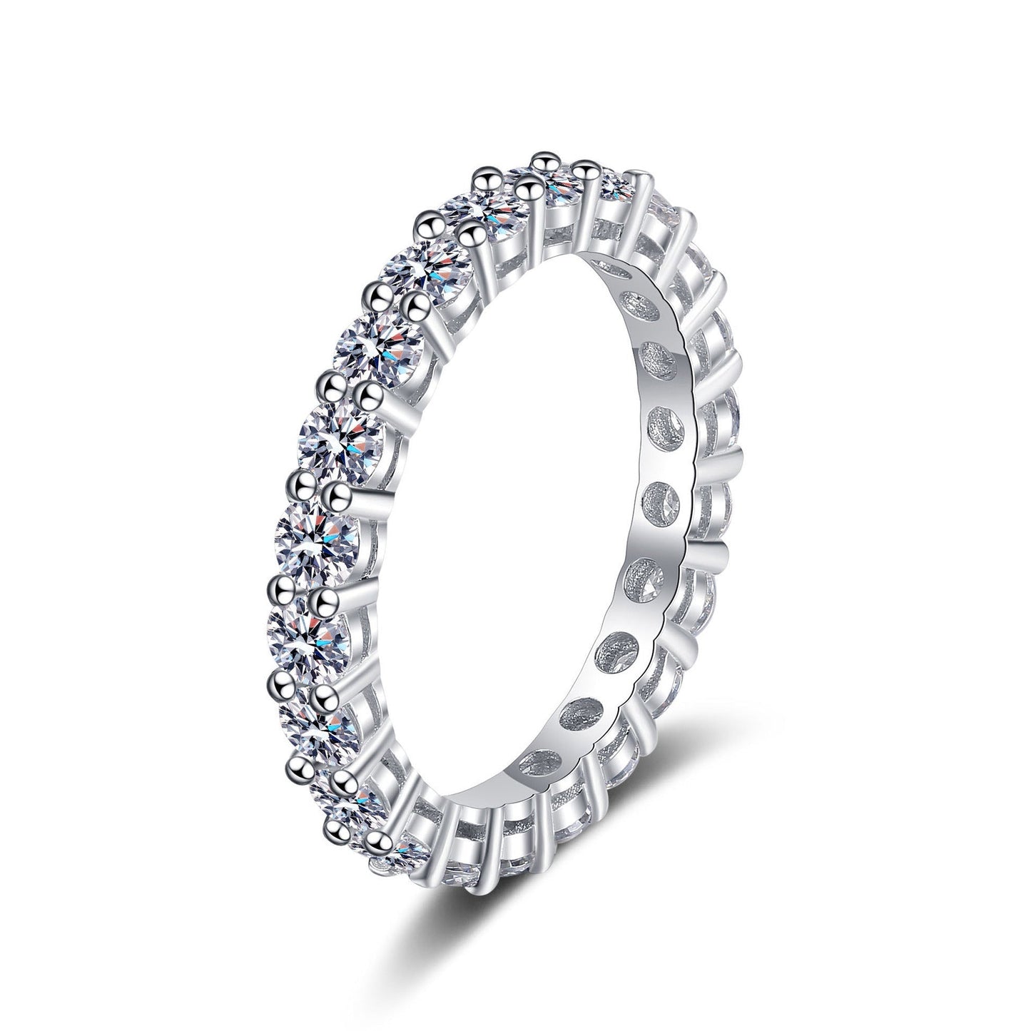[LunaMar]LUXURIOUS 2.2 CARAT FULL ETERNITY MOISSANITE RING