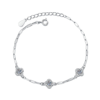 [LunaMar]TRIPLE-CLOVER MOISSANITE BRACELET