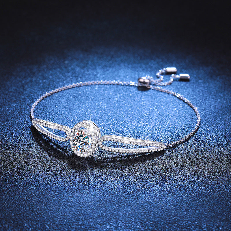 [LunaMar]"PIGEON'S EGG" TEARDROP MOISSANITE BRACELET