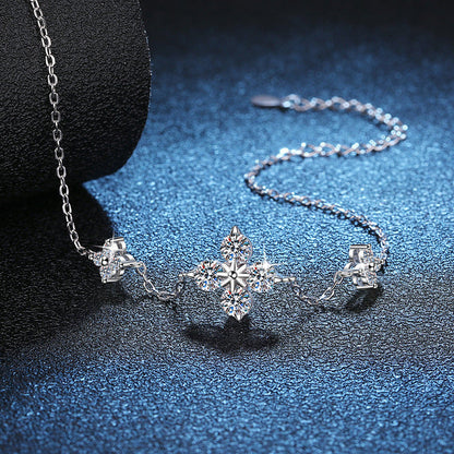 [LunaMar]CLOVER LUCKY CHARM MOISSANITE BRACELET