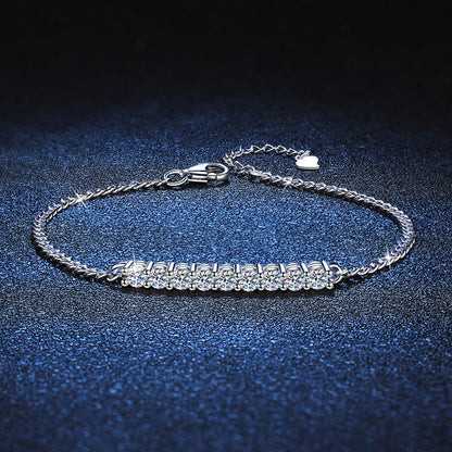 [LunaMar]SMILING CURVE MOISSANITE BRACELET