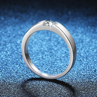 [LunaMar]SLEEK MINIMALIST COUPLE'S MOISSANITE RING