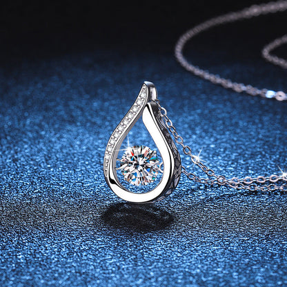 [LunaMar]DANCING WATER DROP MOISSANITE NECKLACE
