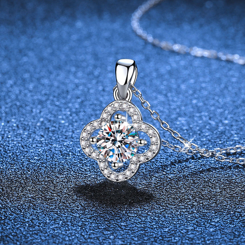 [LunaMar]CLASSIC CLOVER MOISSANITE PENDANT NECKLACE