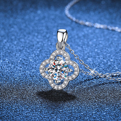 [LunaMar]CLASSIC CLOVER MOISSANITE PENDANT NECKLACE
