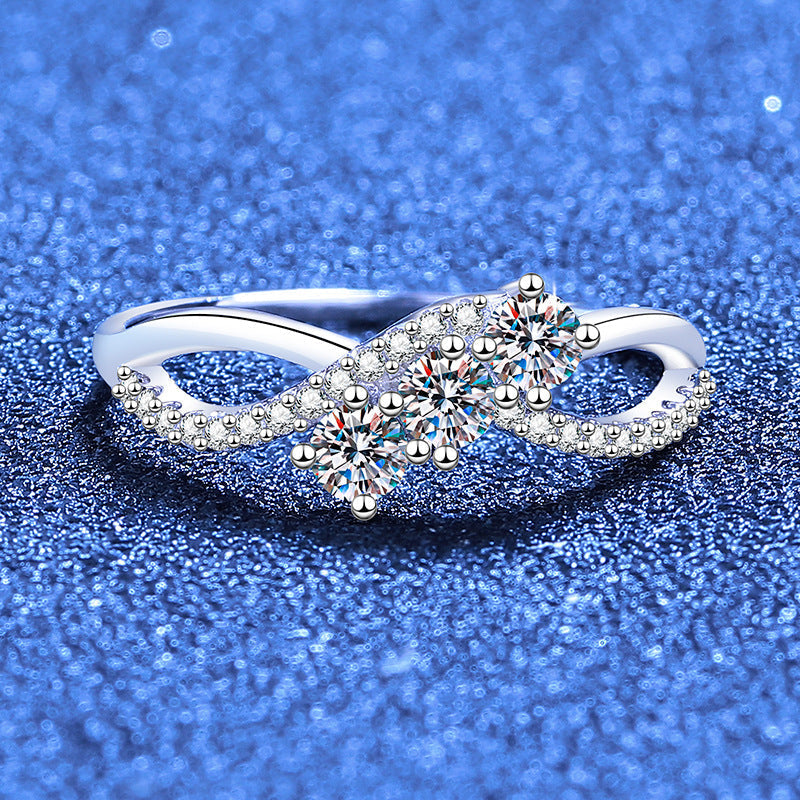 [LunaMar]INTERTWINING LOVE MOISSANITE RING