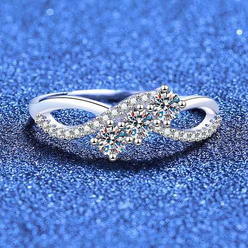 [LunaMar]INTERTWINING LOVE MOISSANITE RING
