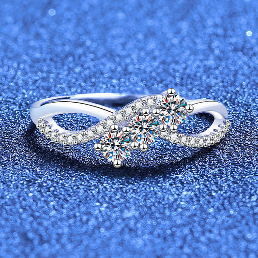 [LunaMar]INTERTWINING LOVE MOISSANITE RING