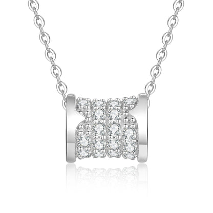 [LunaMar]FULL-PAVE "HOURGLASS" MOISSANITE NECKLACE