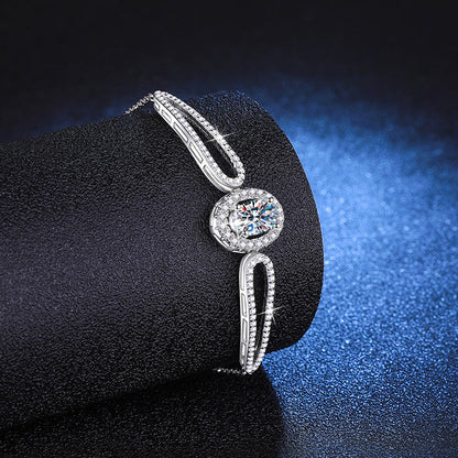 [LunaMar]"PIGEON'S EGG" TEARDROP MOISSANITE BRACELET