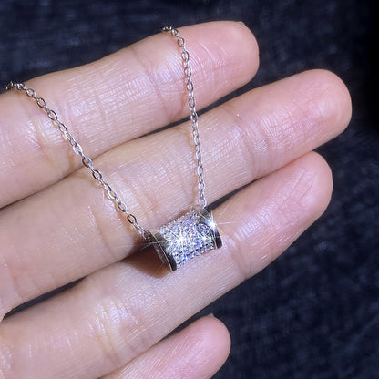 [LunaMar]FULL-PAVE "HOURGLASS" MOISSANITE NECKLACE
