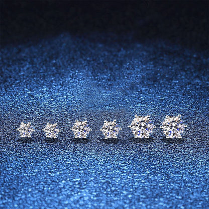 [LunaMar]SIX-PRONG MOISSANITE EARRINGS