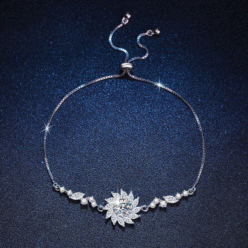 [LunaMar]RADIANT SUNFLOWER MOISSANITE BRACELET