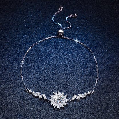 [LunaMar]RADIANT SUNFLOWER MOISSANITE BRACELET