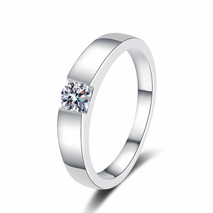 [LunaMar]SLEEK MINIMALIST COUPLE'S MOISSANITE RING