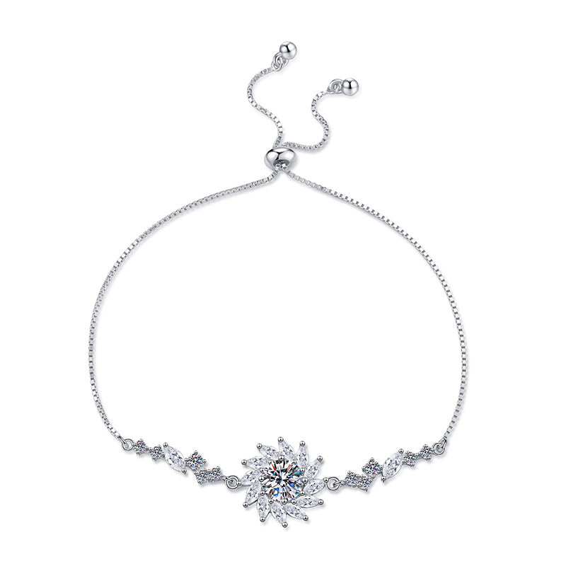 [LunaMar]RADIANT SUNFLOWER MOISSANITE BRACELET