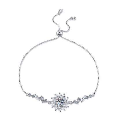 [LunaMar]RADIANT SUNFLOWER MOISSANITE BRACELET