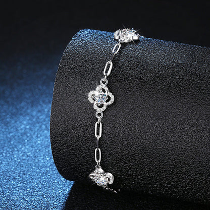 [LunaMar]TRIPLE-CLOVER MOISSANITE BRACELET