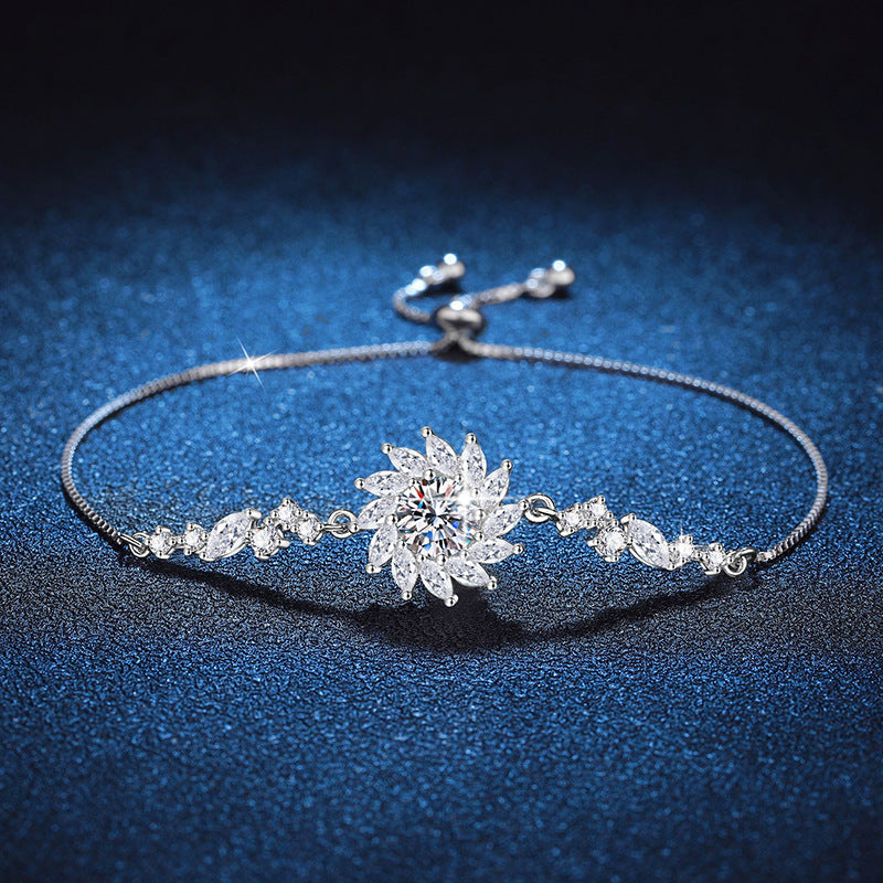 [LunaMar]RADIANT SUNFLOWER MOISSANITE BRACELET