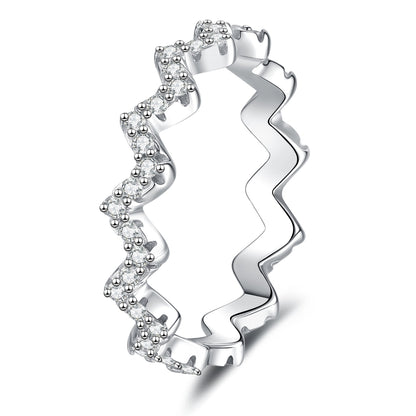 [LunaMar]CHIC WAVY MOISSANITE ETERNITY RING
