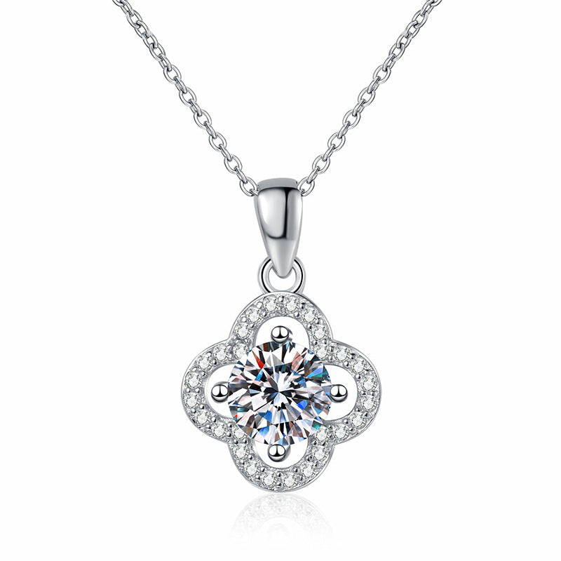 [LunaMar]CLASSIC CLOVER MOISSANITE PENDANT NECKLACE