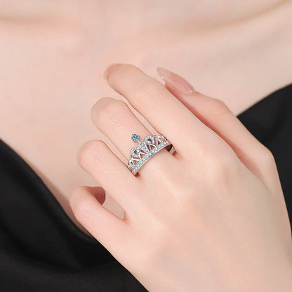 [LunaMar]DREAMY CROWN MOISSANITE RING - 1.2CT ELEGANT PRINCESS STYLE
