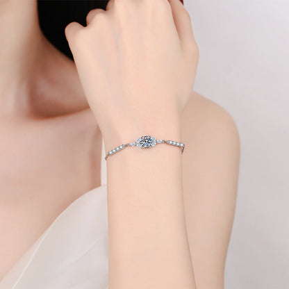 [LunaMar]BLOOMING STAR-FLOWER MOISSANITE BRACELET