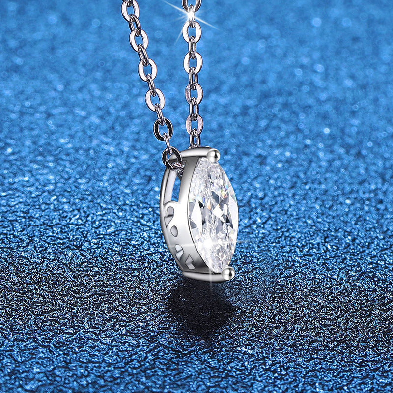 [LunaMar]SOPHISTICATED MARQUISE-CUT MOISSANITE PENDANT NECKLACE