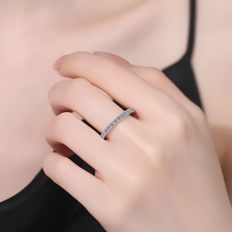 [LunaMar]DAINTY 0.87CT FULL ETERNITY MOISSANITE RING