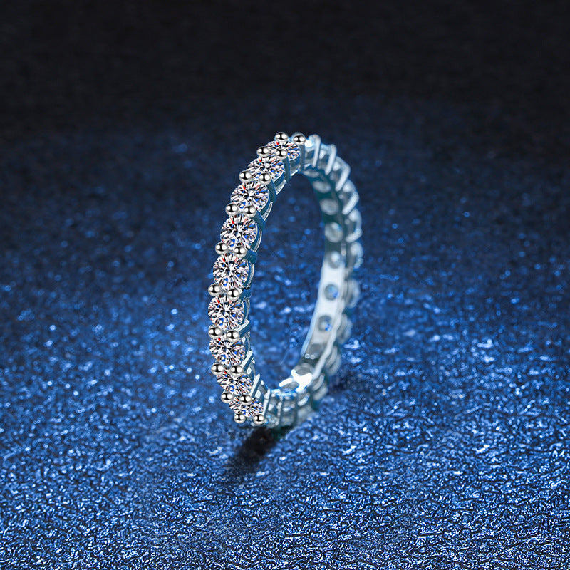 [LunaMar]LUXURIOUS 2.2 CARAT FULL ETERNITY MOISSANITE RING