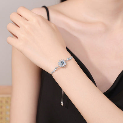[LunaMar]RADIANT SUNFLOWER MOISSANITE BRACELET