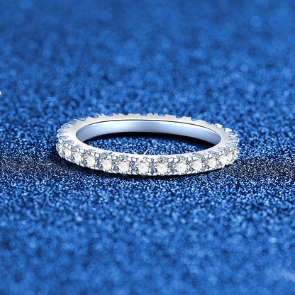 [LunaMar]DAINTY 0.87CT FULL ETERNITY MOISSANITE RING