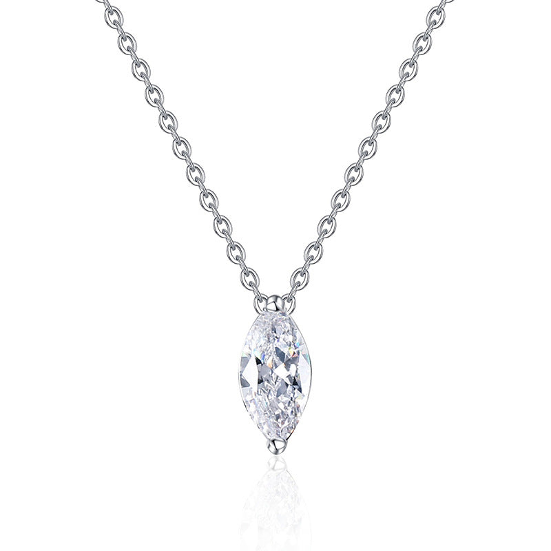 [LunaMar]SOPHISTICATED MARQUISE-CUT MOISSANITE PENDANT NECKLACE