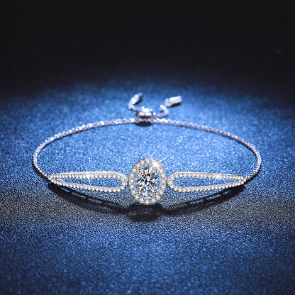 [LunaMar]"PIGEON'S EGG" TEARDROP MOISSANITE BRACELET