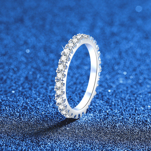 [LunaMar]DAINTY 0.87CT FULL ETERNITY MOISSANITE RING
