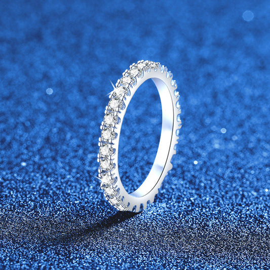 [LunaMar]DAINTY 0.87CT FULL ETERNITY MOISSANITE RING
