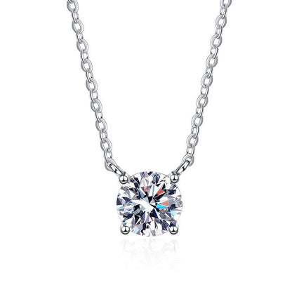 [LunaMar]CLASSIC FOUR-PRONG SOLITAIRE MOISSANITE NECKLACE