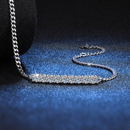 [LunaMar]SMILING CURVE MOISSANITE BRACELET
